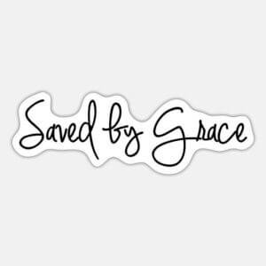 Christen online Shop 3 Design mit dem Spruch "Saved by grace" von JSIGN.