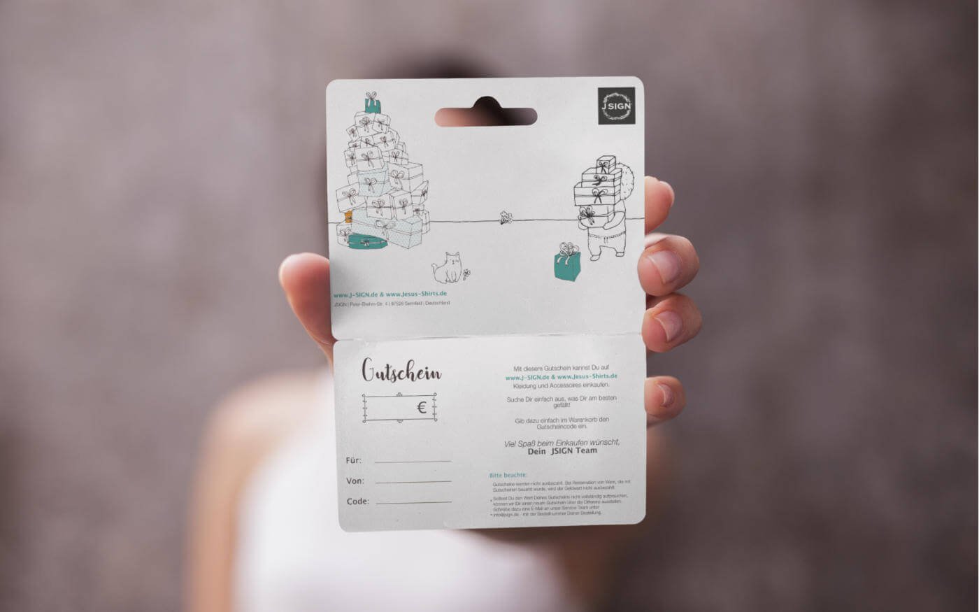 Gutscheine 1 JSIGN Gutschein für christliche Geschenke